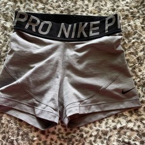 woman’s nike pro athletic shorts (spandex)